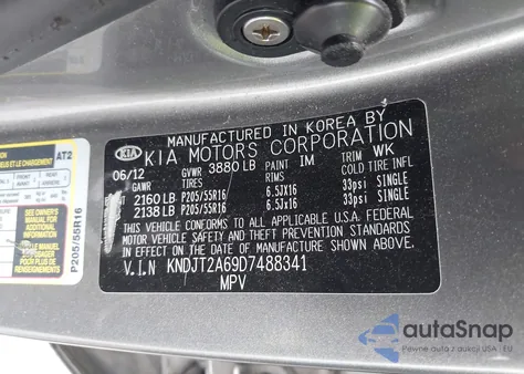 2013 Kia Soul + from USA, damaged, VIN KNDJT2A69D7488341